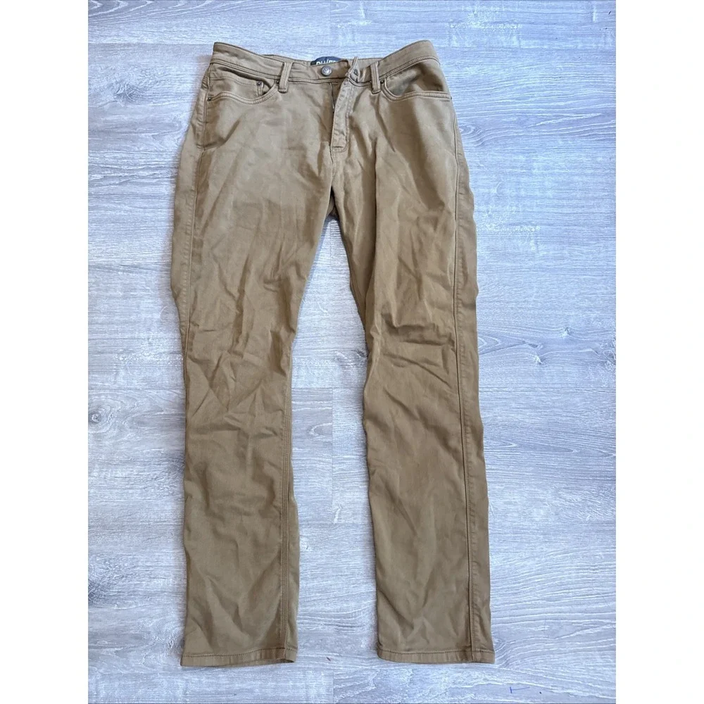 Duer DU/ER Mens Pants 34 X 32 Brown Relaxed Taper Jeans Five-Pocket Stretch